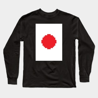 Japan Flag - Pixels Long Sleeve T-Shirt